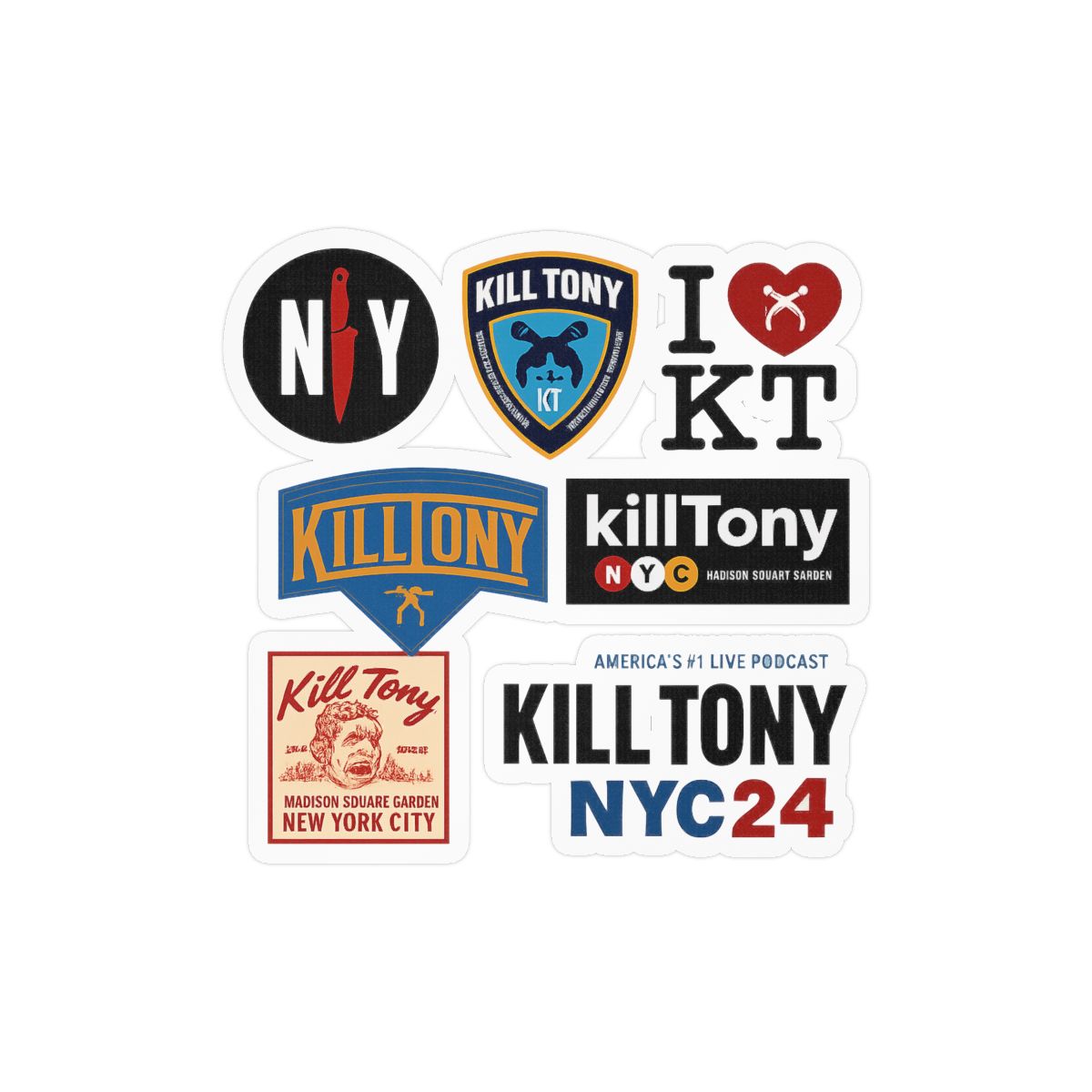 Kill Tony Logos Sticker | Bold Comedy Vinyl Decal