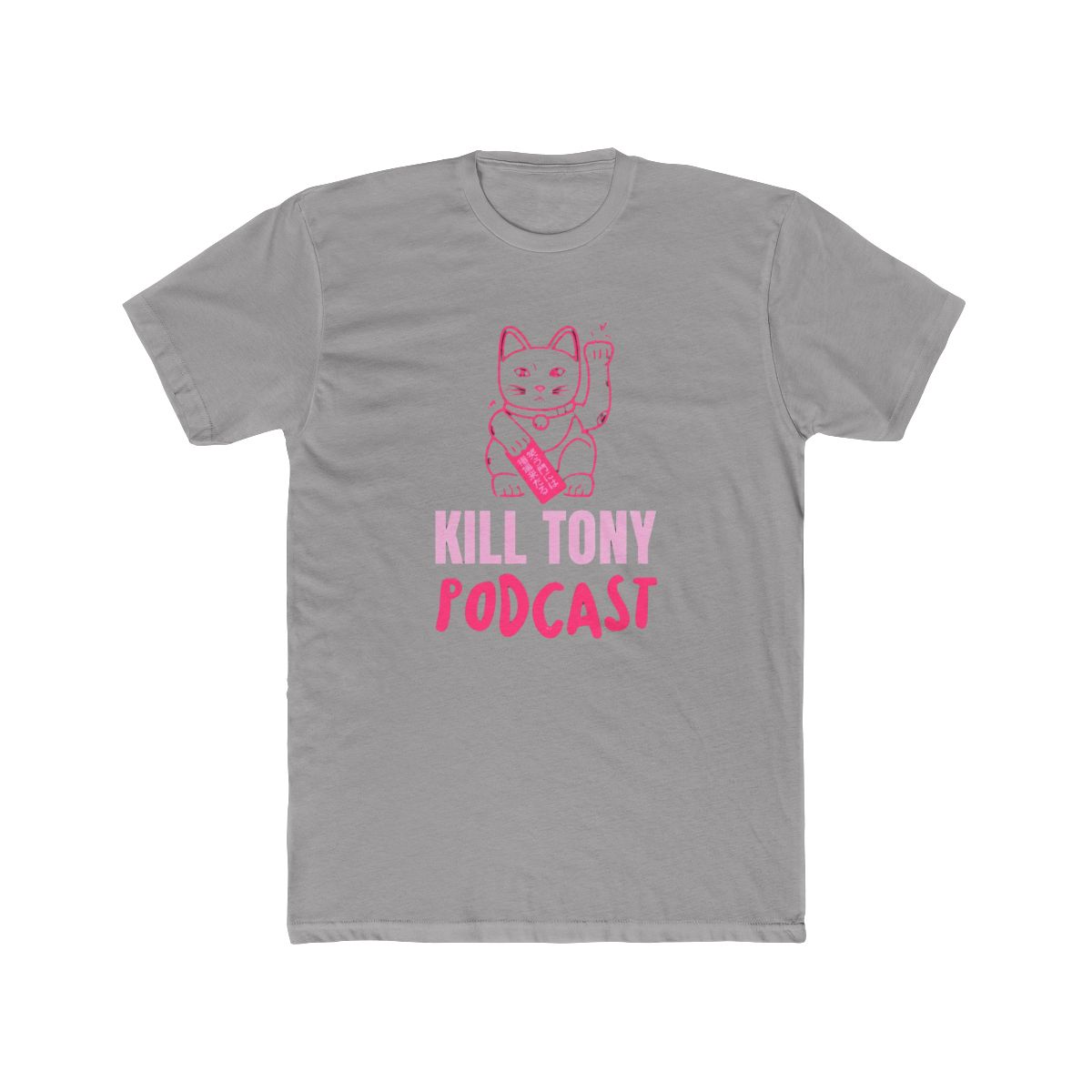 Kill Tony Podcast Pink Maneki Neko Lucky Cat Baseball T Shirt